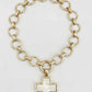 Gold Open Circle Bracelet