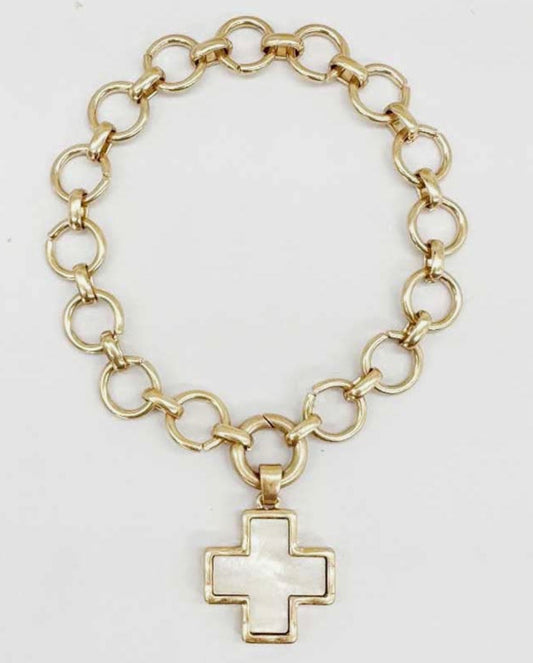 Gold Open Circle Bracelet