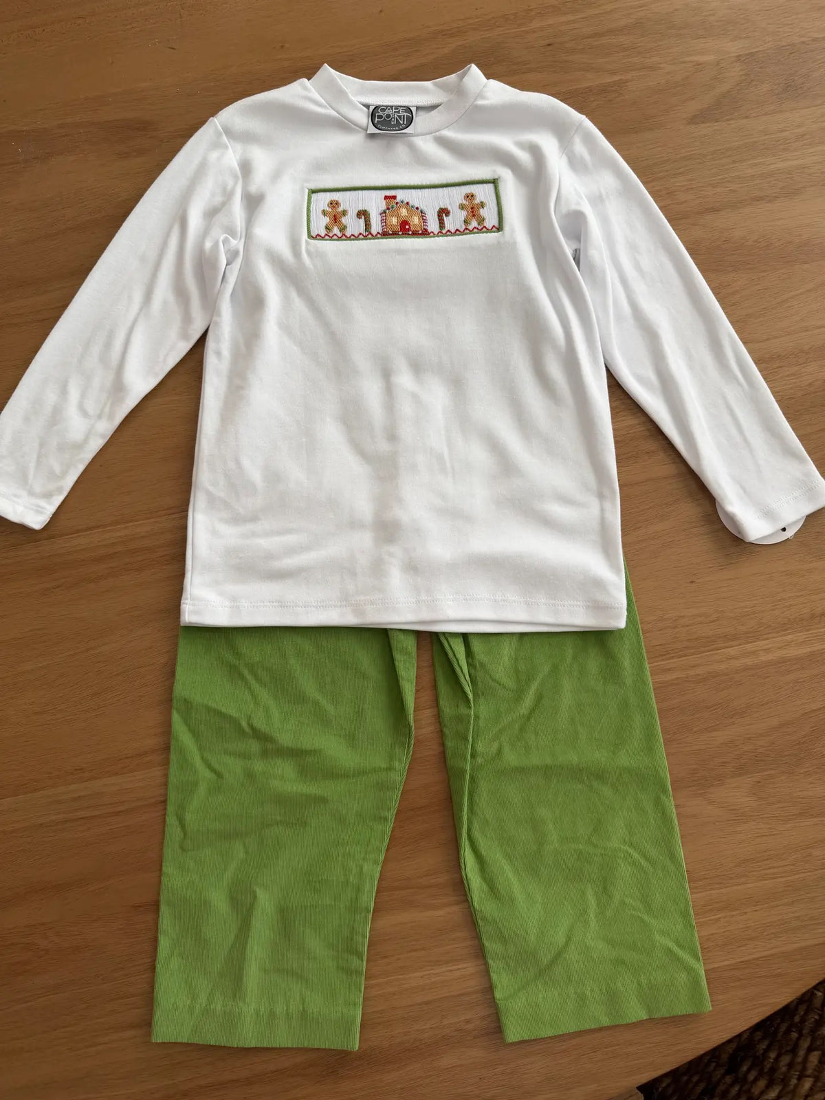 Gingerbread Smocked Top & Pants Set