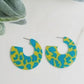 Yellow & Blue Hoop Earrings