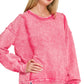 Red Acid Wash Sweatshirt