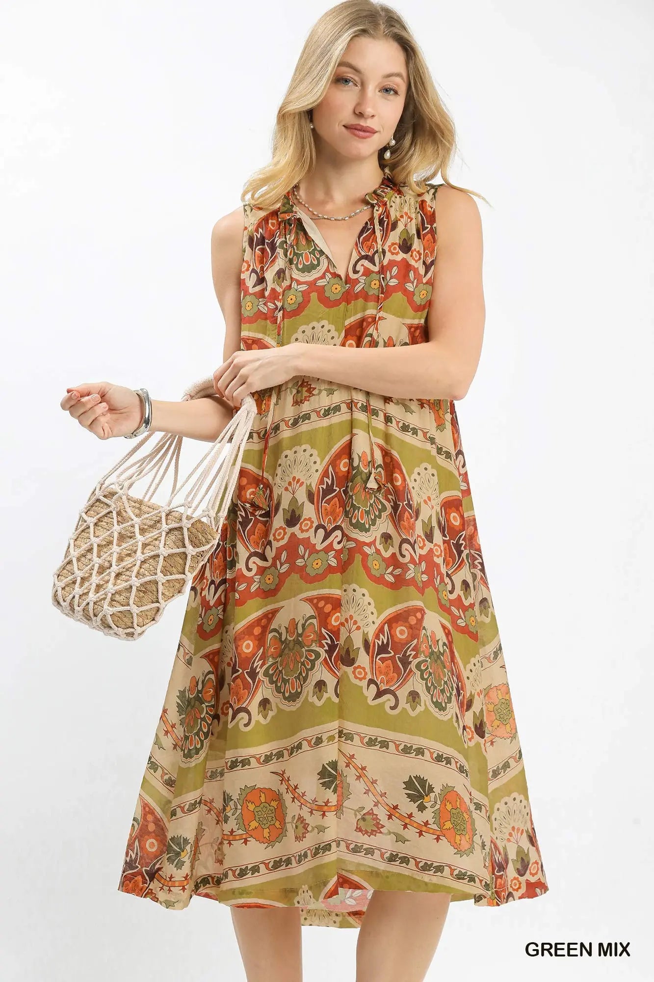 Green Mixed Dress