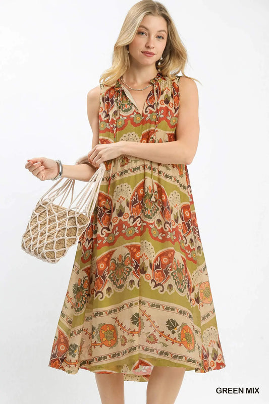 Green Mixed Dress