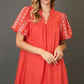 Embroidered Midi Dress