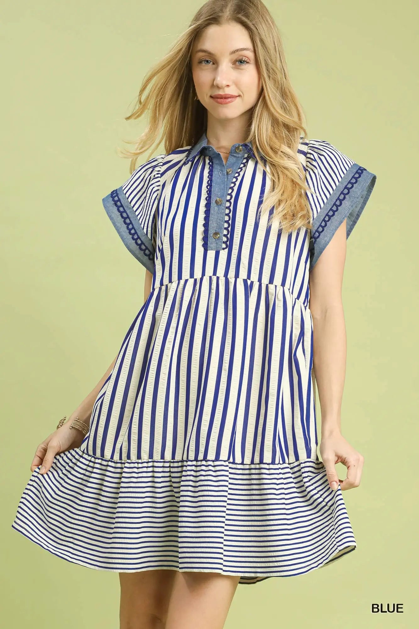Blue Striped Dress