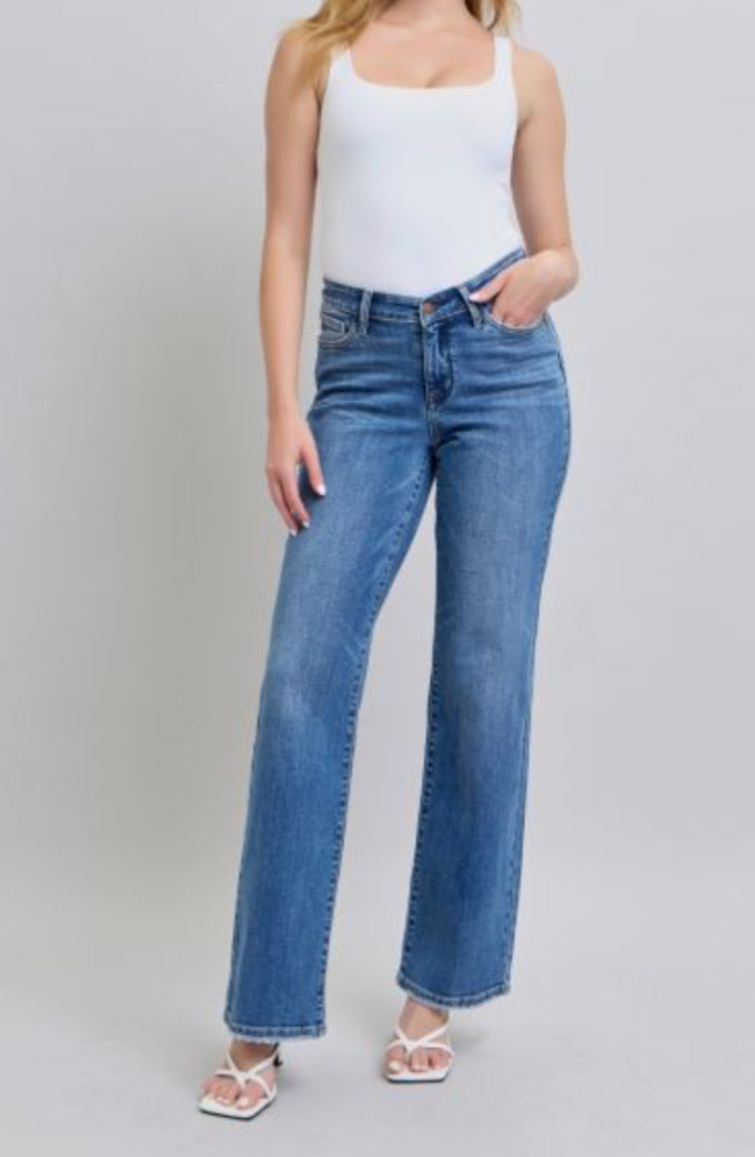 Vintage Wash Straight Jeans