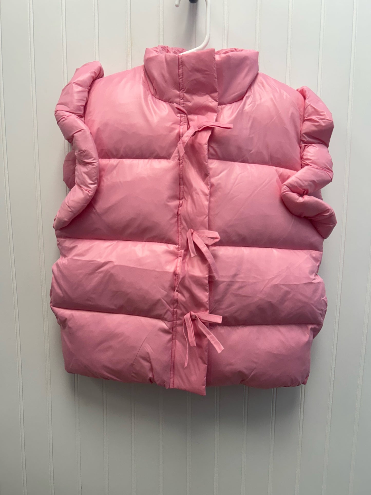 Ruffle Puffer Vest Front Bows