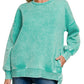 Acid Wash High-Low Pullover
