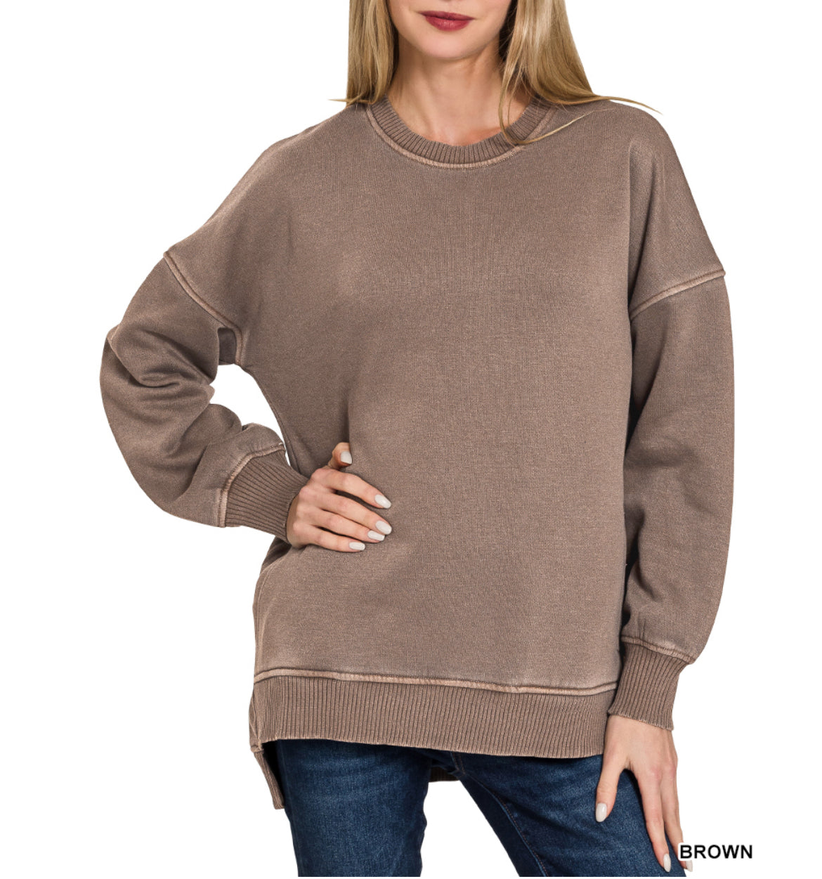 Soft High-Low Pullover