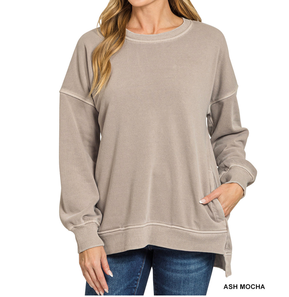 Soft High-Low Pullover