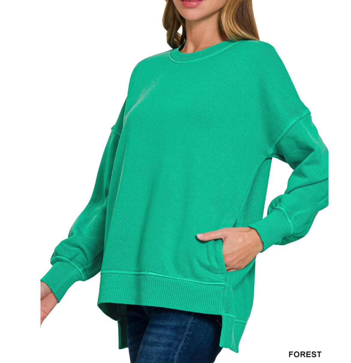 Soft High-Low Pullover