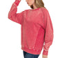 Acid Wash Fleece Sweatshirt