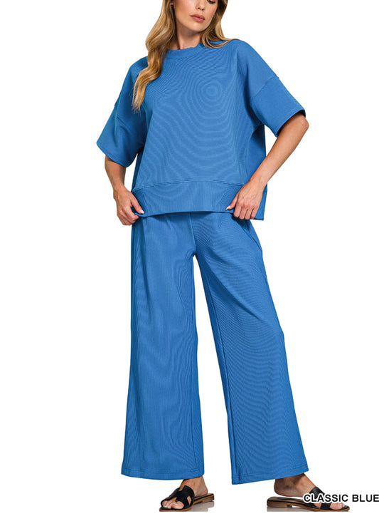 Ribbed Round Neck Set