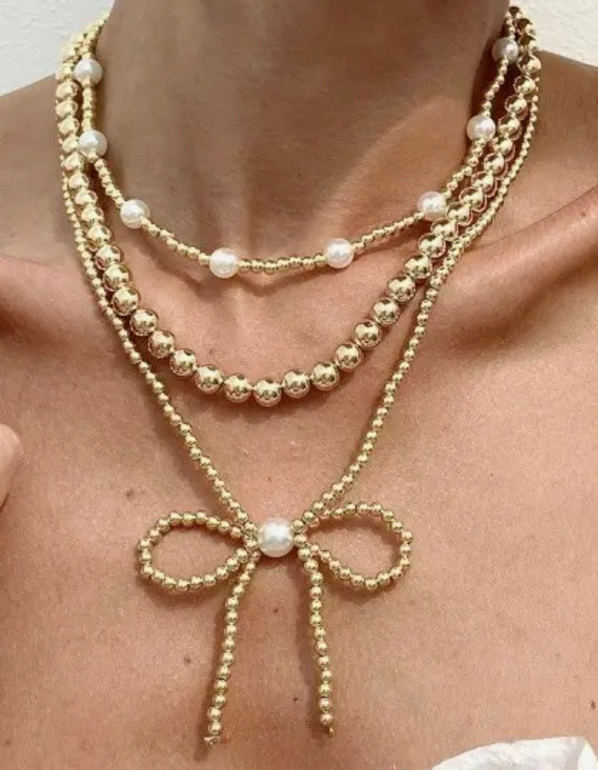 Bow Necklace Set