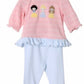 Princess Applique Ruffle Pants Set