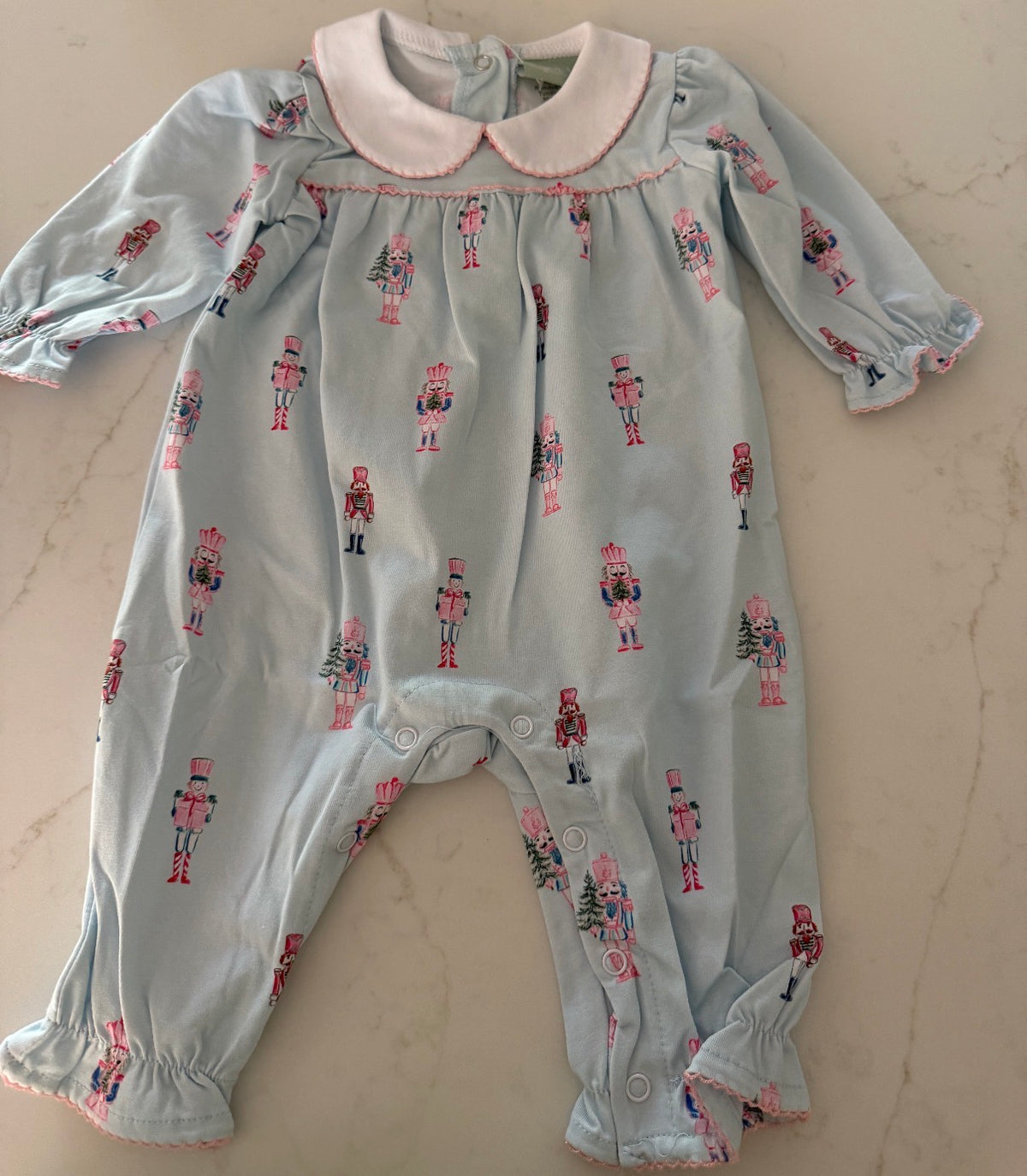 Pink Nutcracker Peter Pan Romper