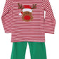 Striped Reindeer Pants Set