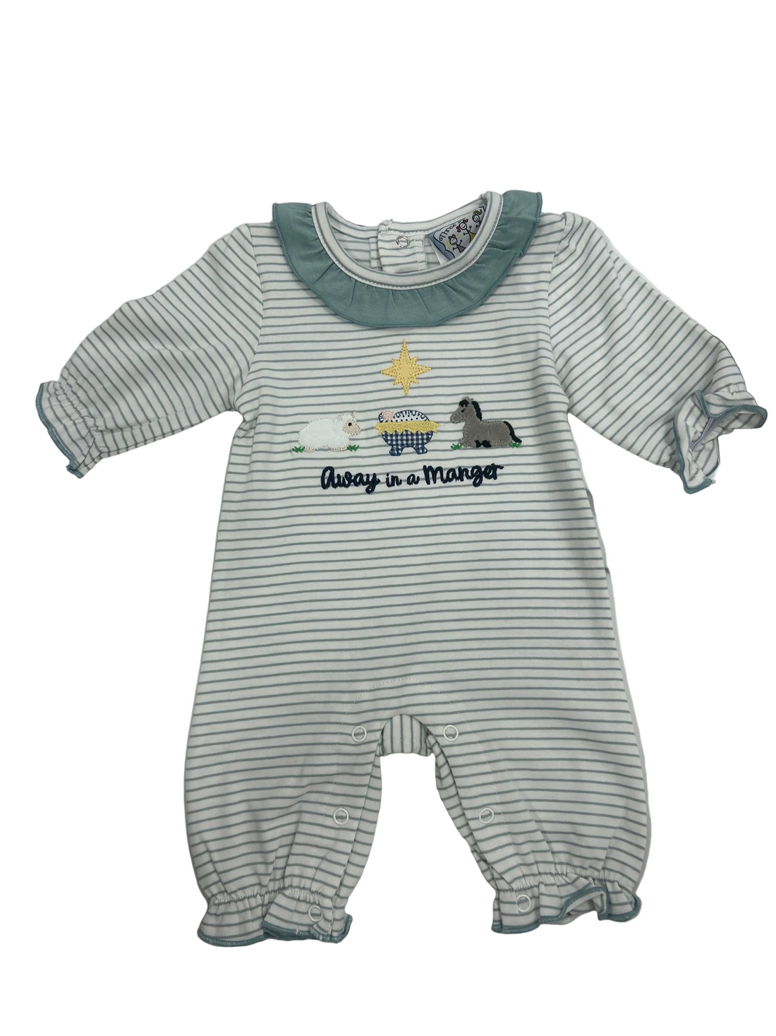 Away In A Manger Ruffle Romper