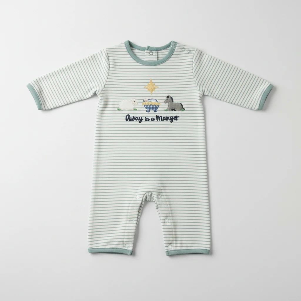 Striped Away In a Manger Romper