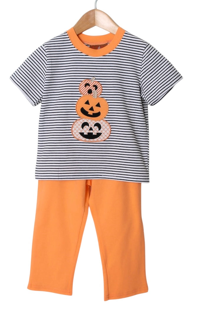 Striped Pumpkin Pants Set