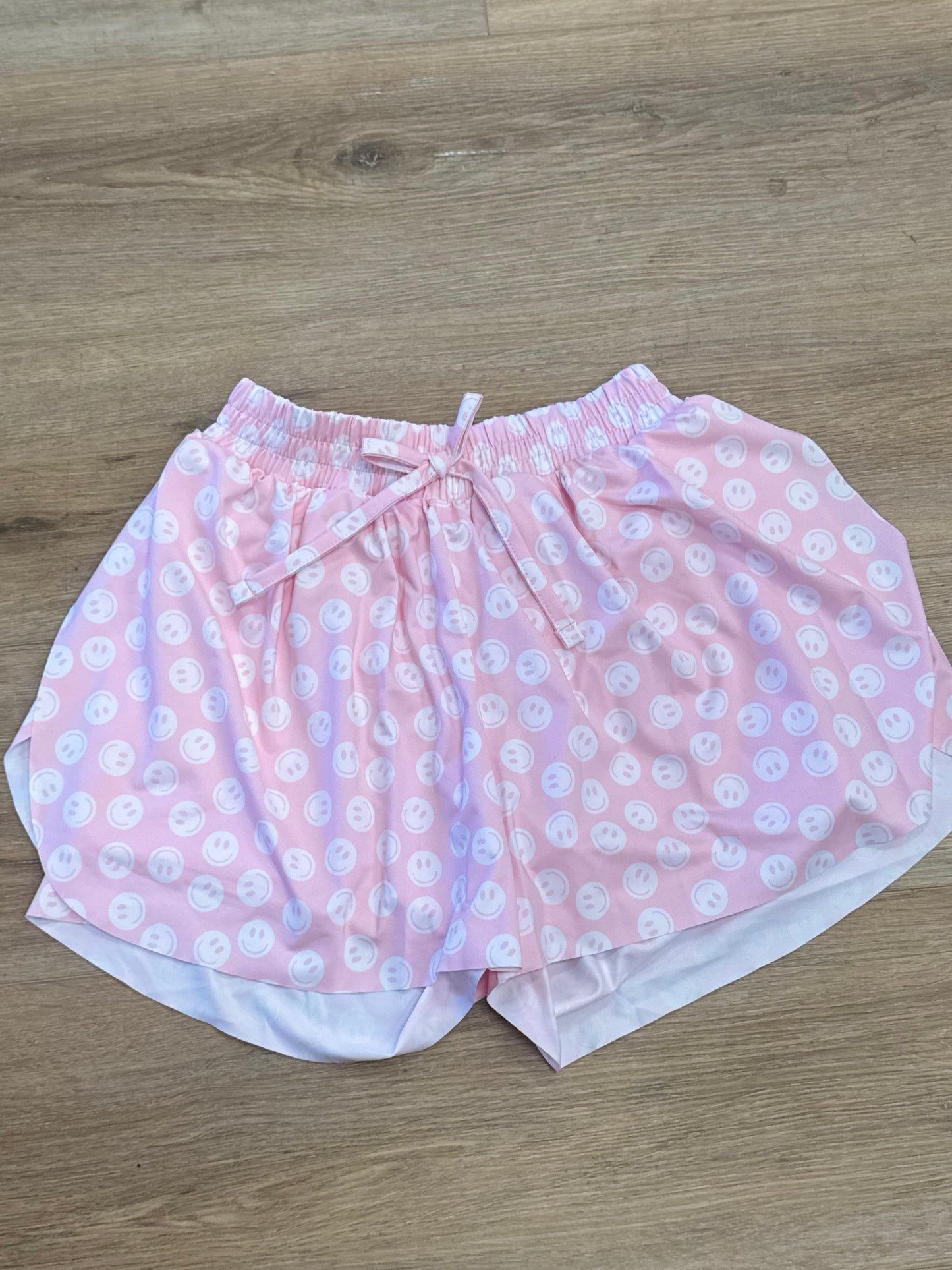 Pink Smiley Butterfly Shorts
