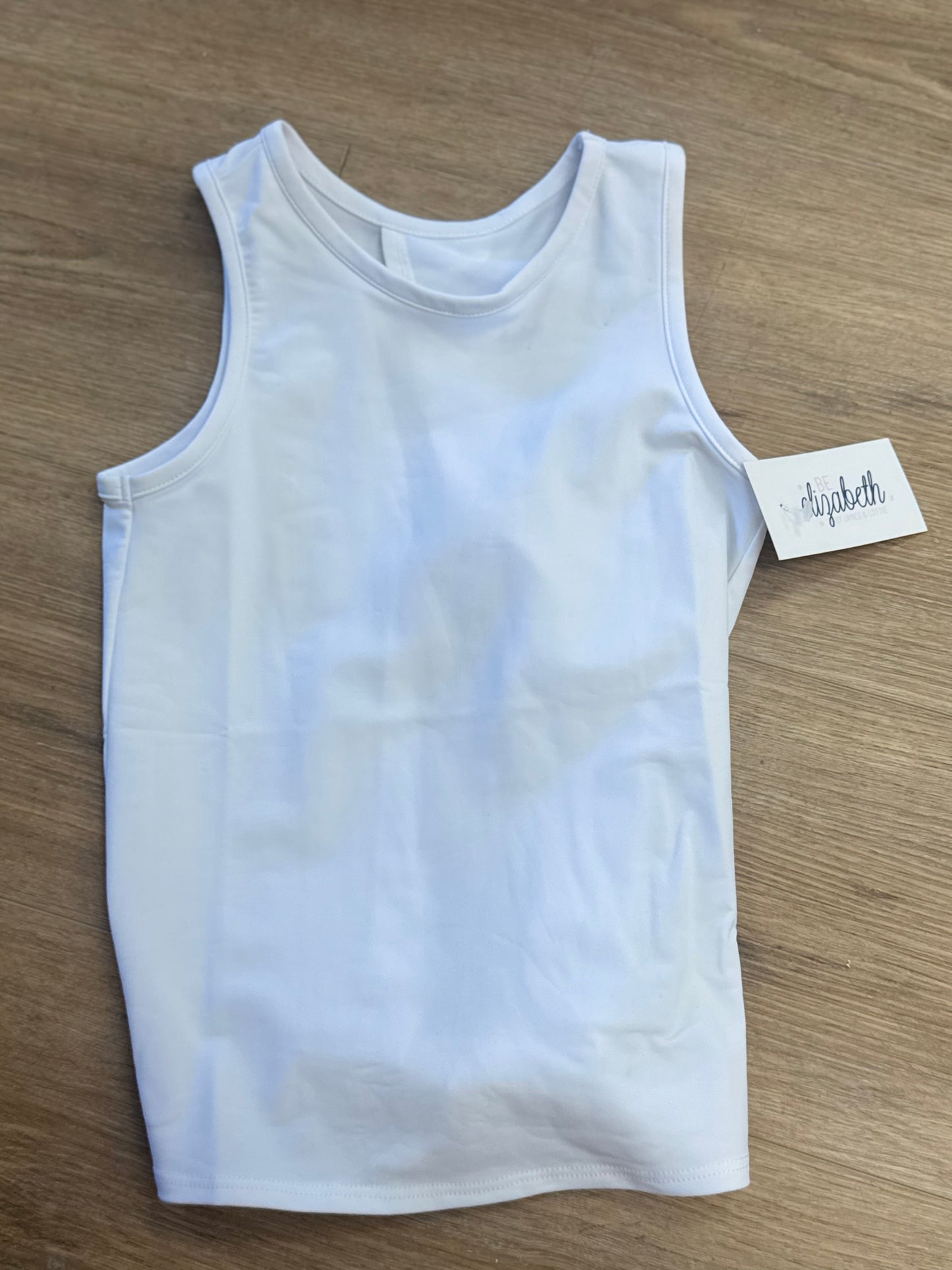 White Athleisure Tie Back Top