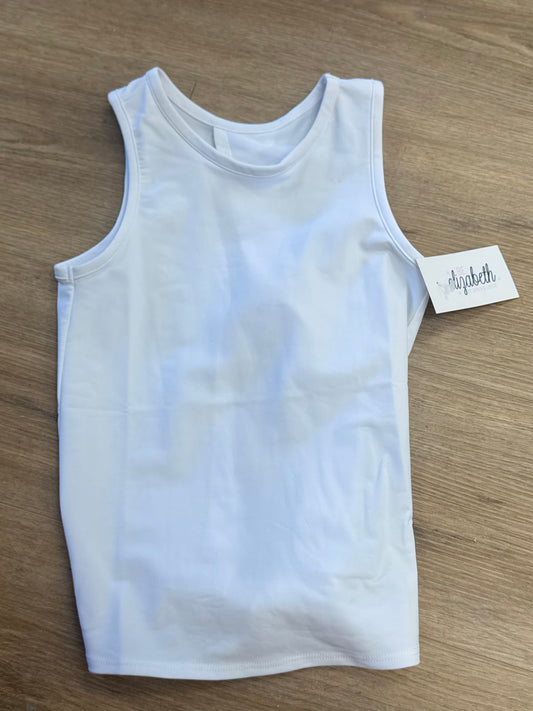 White Athleisure Tie Back Top