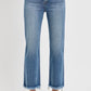 High Rise Cropped Frayed Jeans