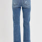 High Rise Cropped Frayed Jeans