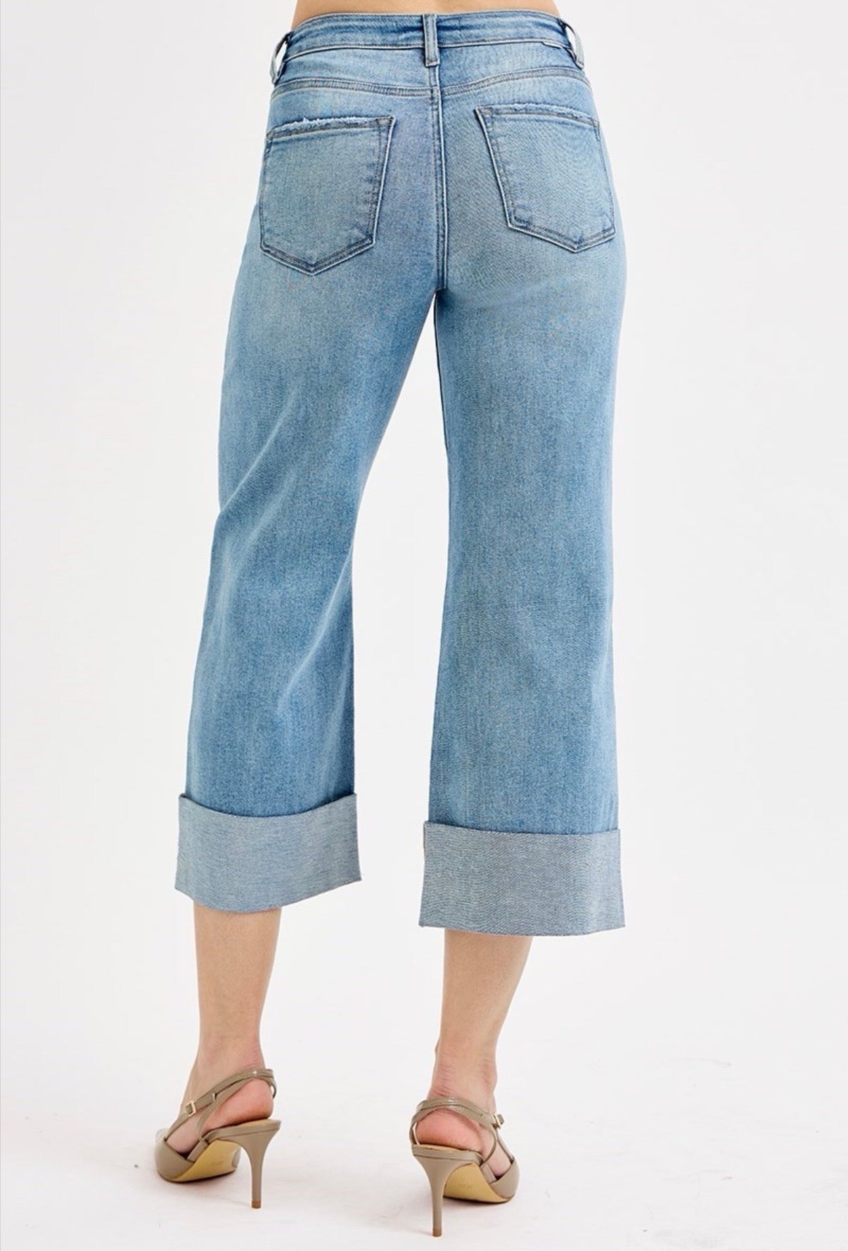 Tummy Control Cuff Jeans