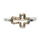 Silver & Gold Cross Bracelet