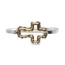 Silver & Gold Cross Bracelet