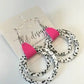 Black & White Specked Earrings
