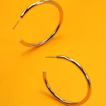 Shiny Hoop Earrings