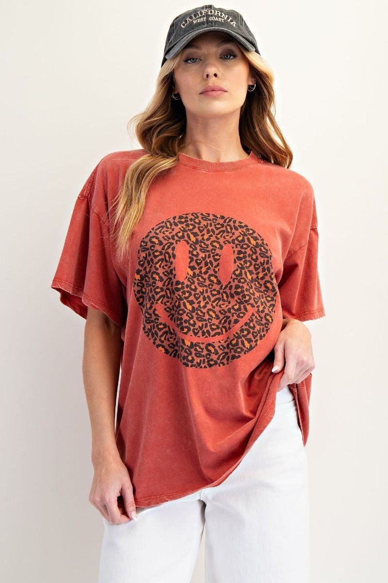 Happy Face Washed Tee