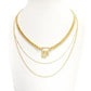 Layered Necklace With Cross