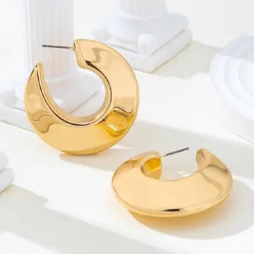Shiny Gold Hoops