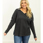 Waffle Knit Black Top