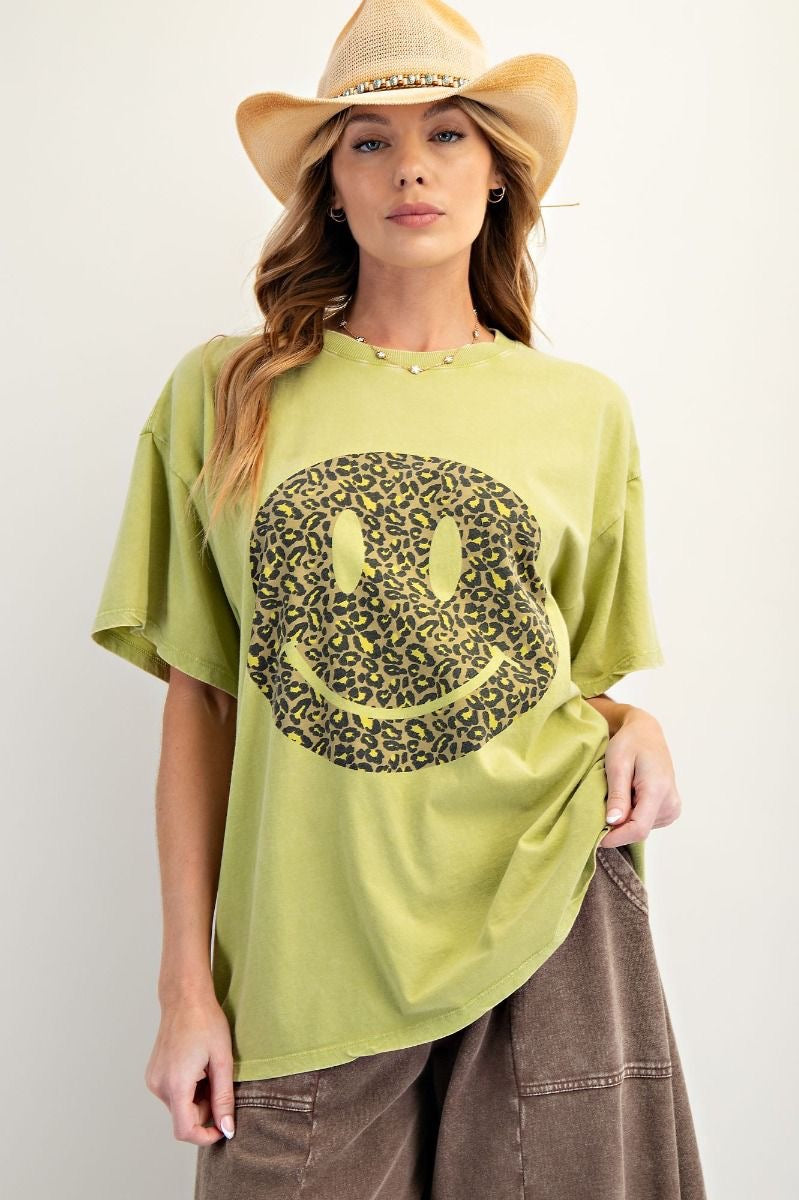 Happy Face Washed Tee