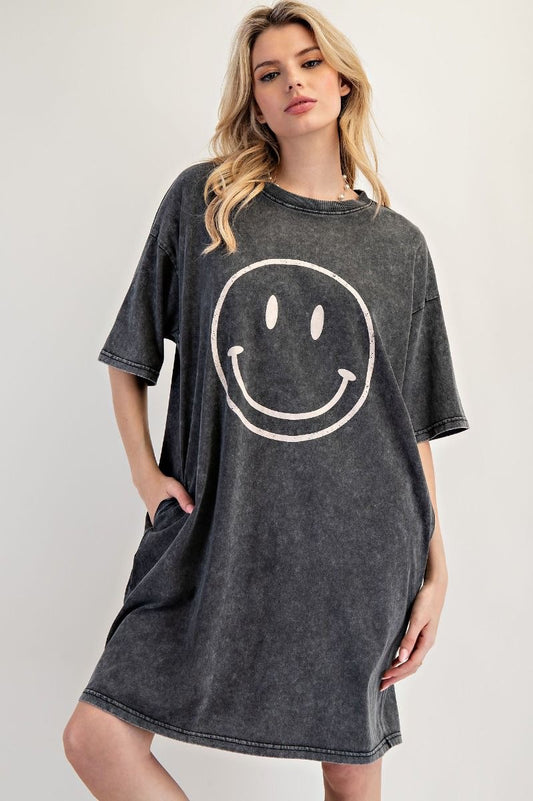 Smiley Face T-shirt Dress