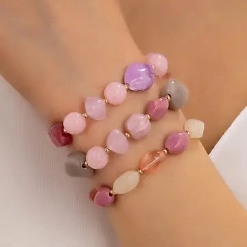 BOHO Pink Bracelet Set