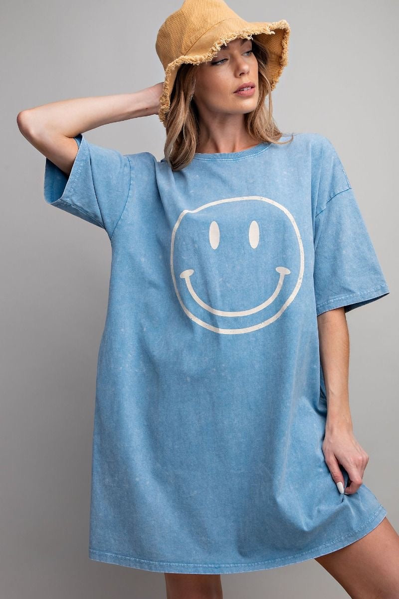 Smiley Face T-shirt Dress