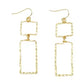 Gold Textured Dang Earrings