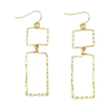 Gold Textured Dang Earrings