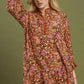 Boho Paisley Print Tiered Mini Dress