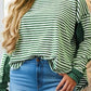 Green Striped Top