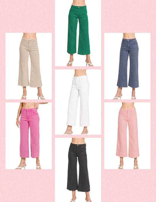 Wide Leg Cropped Pants