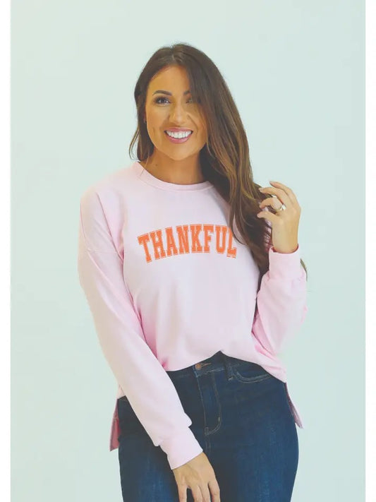 Pink Thankful Top
