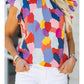 Ruffle Sleeve Colorful Top