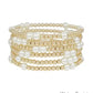 Gold Pearl Bracelet Set